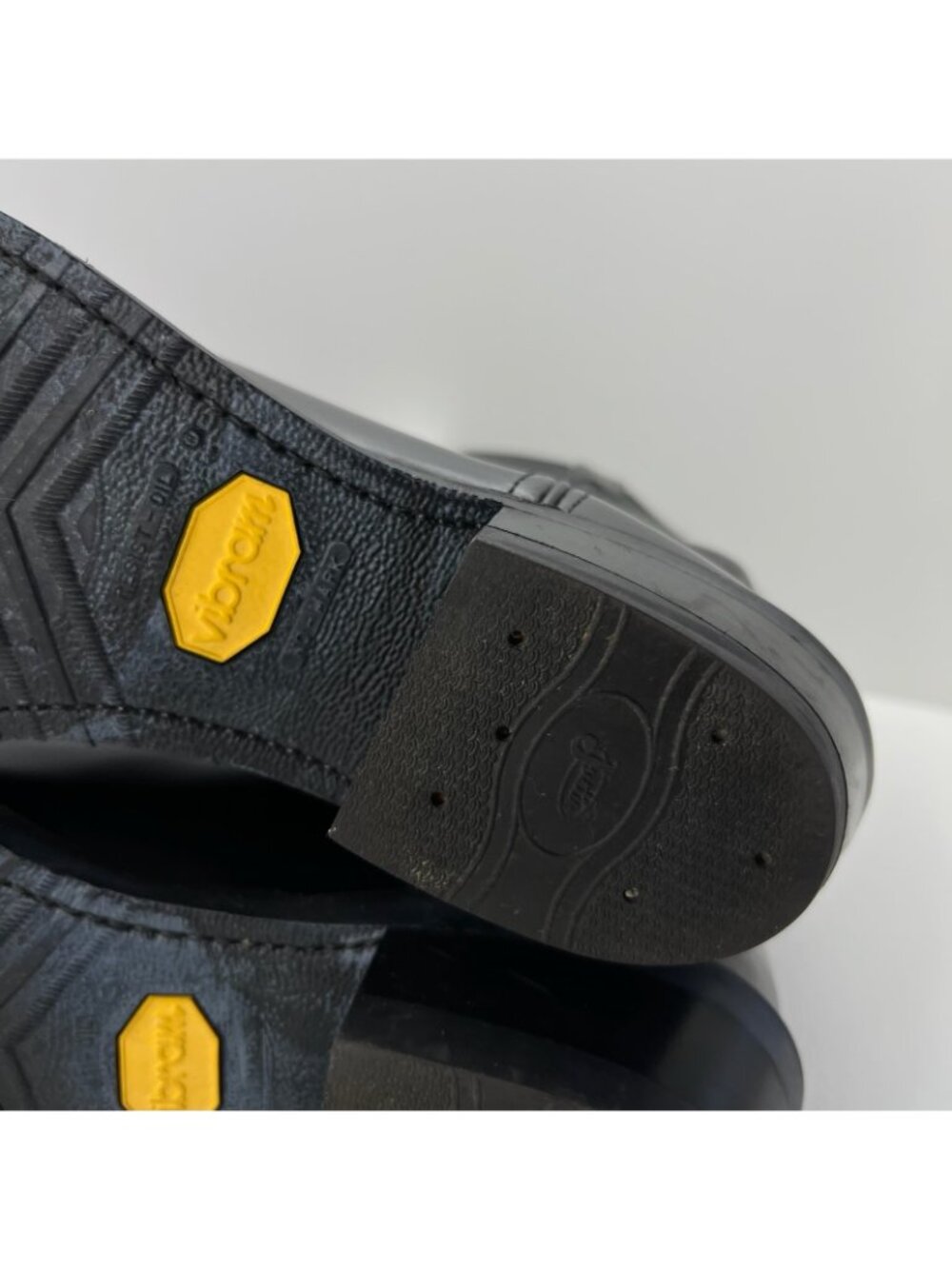 Justin Tobias 3040 Trooper Western Boots Men 11.5D Vibram Pull On Black Leather - Picture 9 of 11